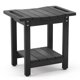 thumbnail image 1 of Banco de ducha LUE BONA HDPS impermeable con estante de almacenamiento negro, 1 of 6