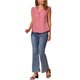 thumbnail image 2 of INSPIRE CHIC Blusa de Cuadros para Mujer de Regreso a Clases con Cuello en V y Mangas con Volantes Camisas de Cuadros Rosa Fucsia L, 2 of 6