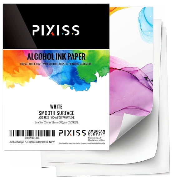 Papel para tinta alcohólica Pixiss A4 5x7 in 25 hojas 300gsm