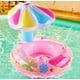 thumbnail image 2 of FLOTADOR INFLABLE CON SOMBRILLA PARA BEBE ROSA, 2 of 4