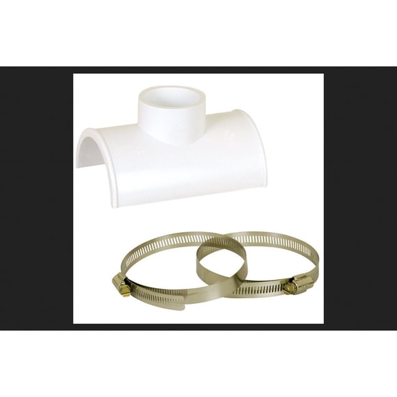 Sillín Sioux Chief TEE PVC 3x2 con tornillos, color blanco