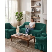 Mylhogar - Juego De Fundas De Sillón Turcas 3+1+1 Elásticas Ajustables