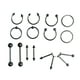 thumbnail image 1 of Pack 16 Piercing Negro Set Tragus Septum Industrial Nostril Helix, 1 of 3