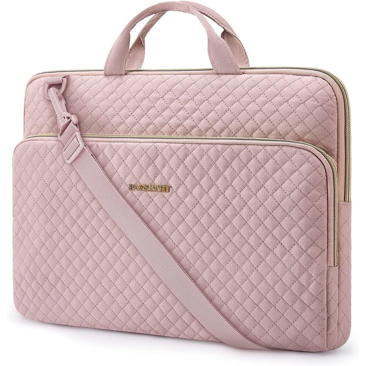 Funda Laptop Bagsmart 15.6 Pulgadas Rosa Acolchada Macbook