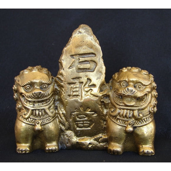 Brass Fu Dogs, importación de Feng Shui, ShigangDang con Brass Mountain