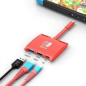 Estación De Acoplamiento Hdmi Aaronmei Nintendo Switch Rojo