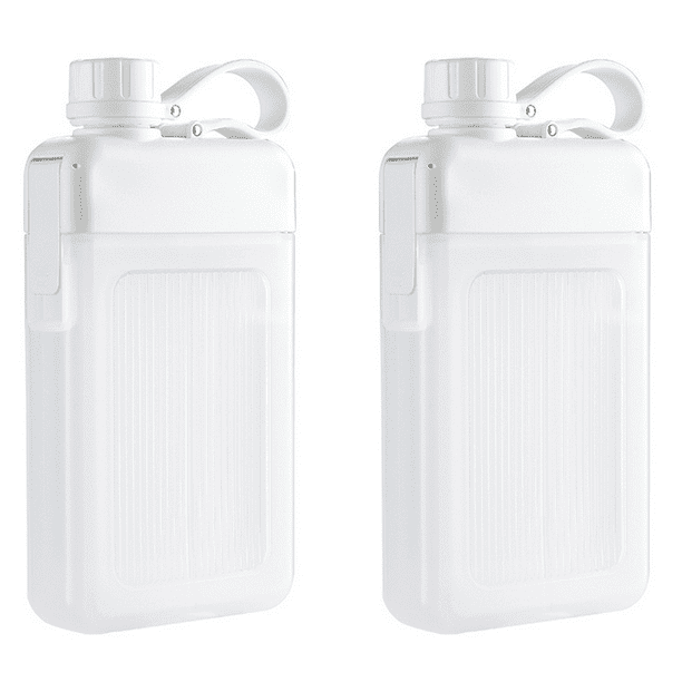 Frasco de plástico para licor, botella de agua plana, botellas cuadradas, frasco de viaje, taza de viaje portátil