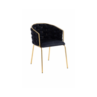 Habita2 Chile - Sitial Arthur Terciopelo Gold - Negro