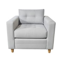 Diseños Valestrini - Poltrona Suecia Lino Gris Claro