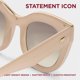 thumbnail image 3 of Gafas de Sol Le Specs Air Heart Cat Eye Oatmeal, 3 of 7