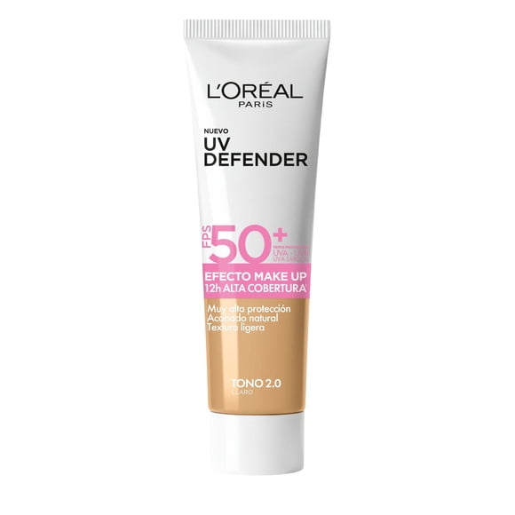 Protector solar uv defender efecto make up fps 50+ tono 2.0 claro 30 gr, 30 g