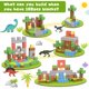 thumbnail image 4 of Set de construcción con bloques magnéticos Cuteland, 108 piezas, con 6 dinosaurios, 4 of 7