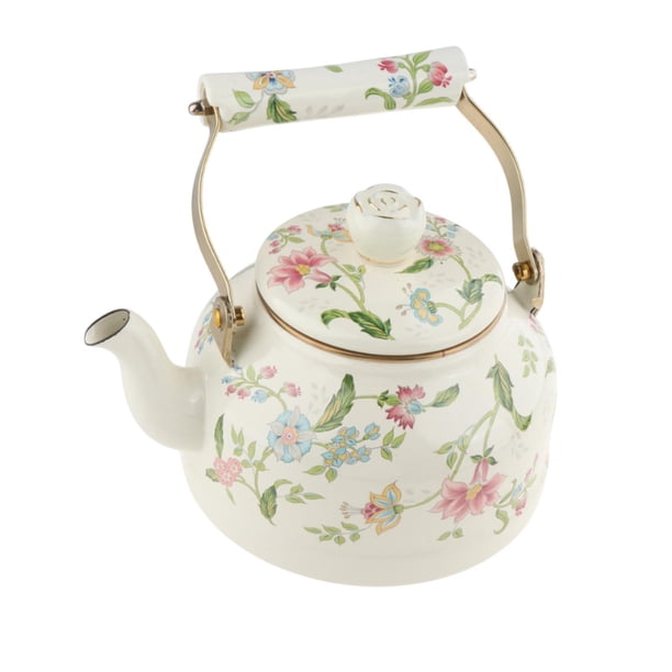 Tetera Esmaltada De 2,5 L Con Mango, Jarra De Jugo, Caldera De Agua Para Fiesta, Hogar, Flor De Té