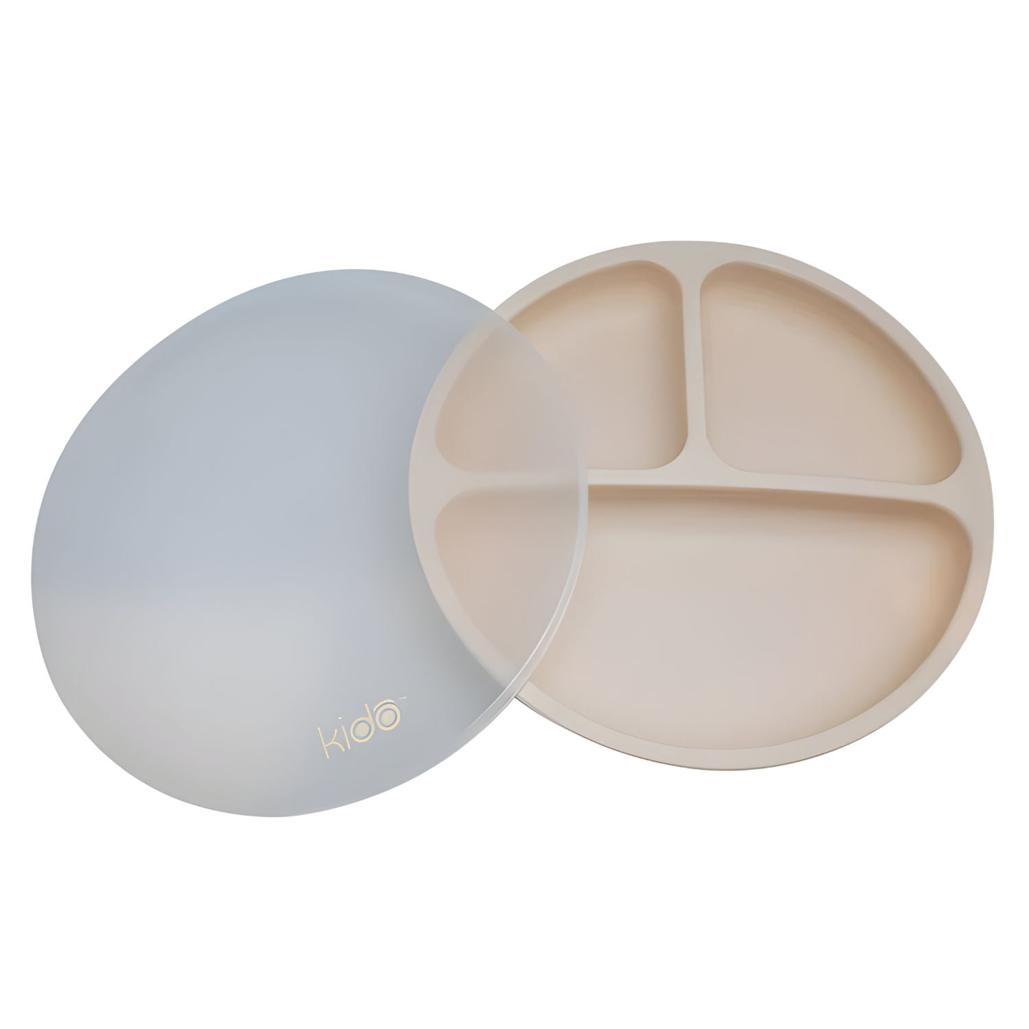 Plato Silicona Bebe Kido Ventosa Y 3 Divisiones Amarillo - Ps