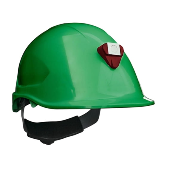 Casco Steelpro MTA ABS con portalampara verde