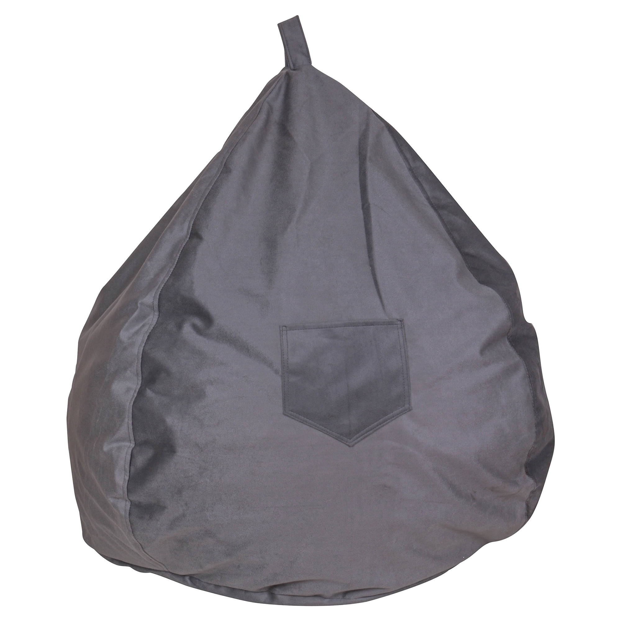 Máxima Design - Pouf Pera Gris Felpa 100x80x80 Cm