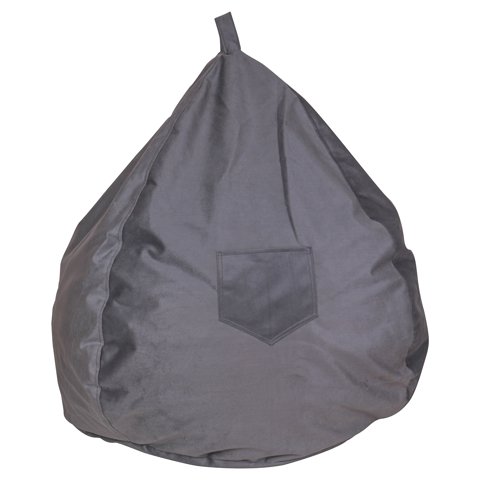 Máxima Design - Pouf Pera Gris Felpa 100X80X80 Cm