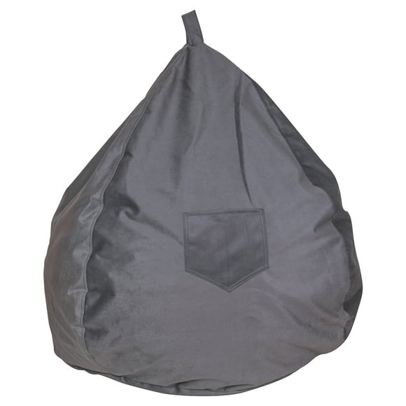 Pouf Pera Gris Felpa 100x80x80 cm