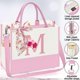 thumbnail image 3 of Bolso Tote AiHeart de Lona con Iniciales y Bolsillo, 3 of 7