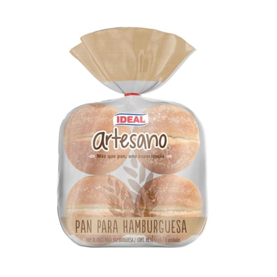 Pan De Hamburguesa Artesano 8 Un 665 g Ideal