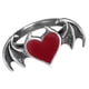 thumbnail image 3 of Anillo De Ala De Corazón De Murciélago De Moda Para Regalos De Fiesta De Aniversario De Navidad Rojo, 3 of 5