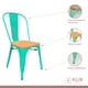 thumbnail image 3 of Silla Tolix con asiento de madera clara - Menta, 3 of 4