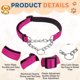 thumbnail image 3 of Collares de Cadena para Perros Uxcell, Collar para Perros sin Tirones Ajustable Reflectante de Nylon con Cadena de Acero Aleado, (L-24 Pulgadas, Rojo Rosado), 3 of 7