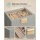 thumbnail image 2 of Joyero SONGMICS de 4 capas con tapa de cristal gris tórtola y dorado, 2 of 3