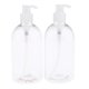 thumbnail image 4 of 2 Piezas 500 Ml Botella De Loción Vacía Dispensador De Champú Recargable Transparente, 4 of 5