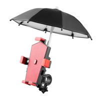 Bothyi - Soporte Para Teléfono De Bicicleta Para Accesorios De Manillar Soporte Para Teléfono Celular Para Motocicleta Rojo Con Paraguas