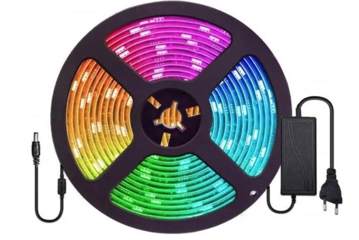 Tomasstore - Cinta Luz Tira Led 5Mt Rgb Control Luces