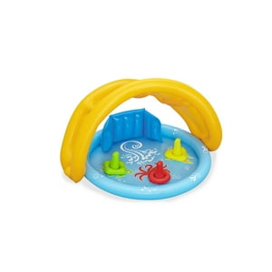 Bestway - Piscina Inflable Con Techo Y Juegos Para Bebés 115X89X76Cm Celeste Único