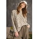 thumbnail image 3 of Top de Punto Holgado con Teñido en Prenda y Estampado de Leopardo Tallas Grandes, 3 of 8