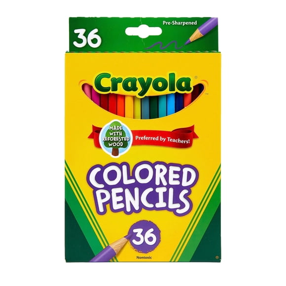 Set de lápices de colores Crayola para niños, 36 unidades, manualidades, 3 años o más