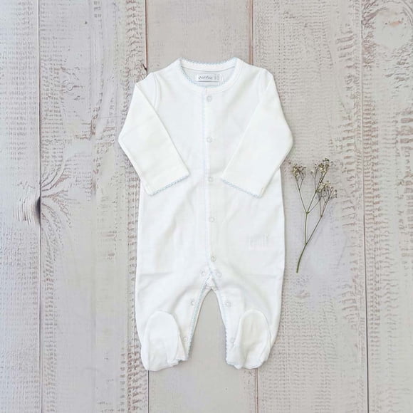 Enterito Picot Celeste - Talla 3/6 MESES