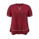 thumbnail image 4 of GRACIA Y GRANDEZA Camisetas de Verano para Mujer Tallas Grandes Manga Corta Cuello Redondo Suelto Casual Blusa de Punto Tops 2X Burdeos, 4 of 6
