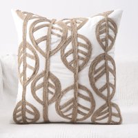 Wyj Hogar - Pack De 02 Fundas De Cojin Con Detalles En Yute 45X45 Cm Md03