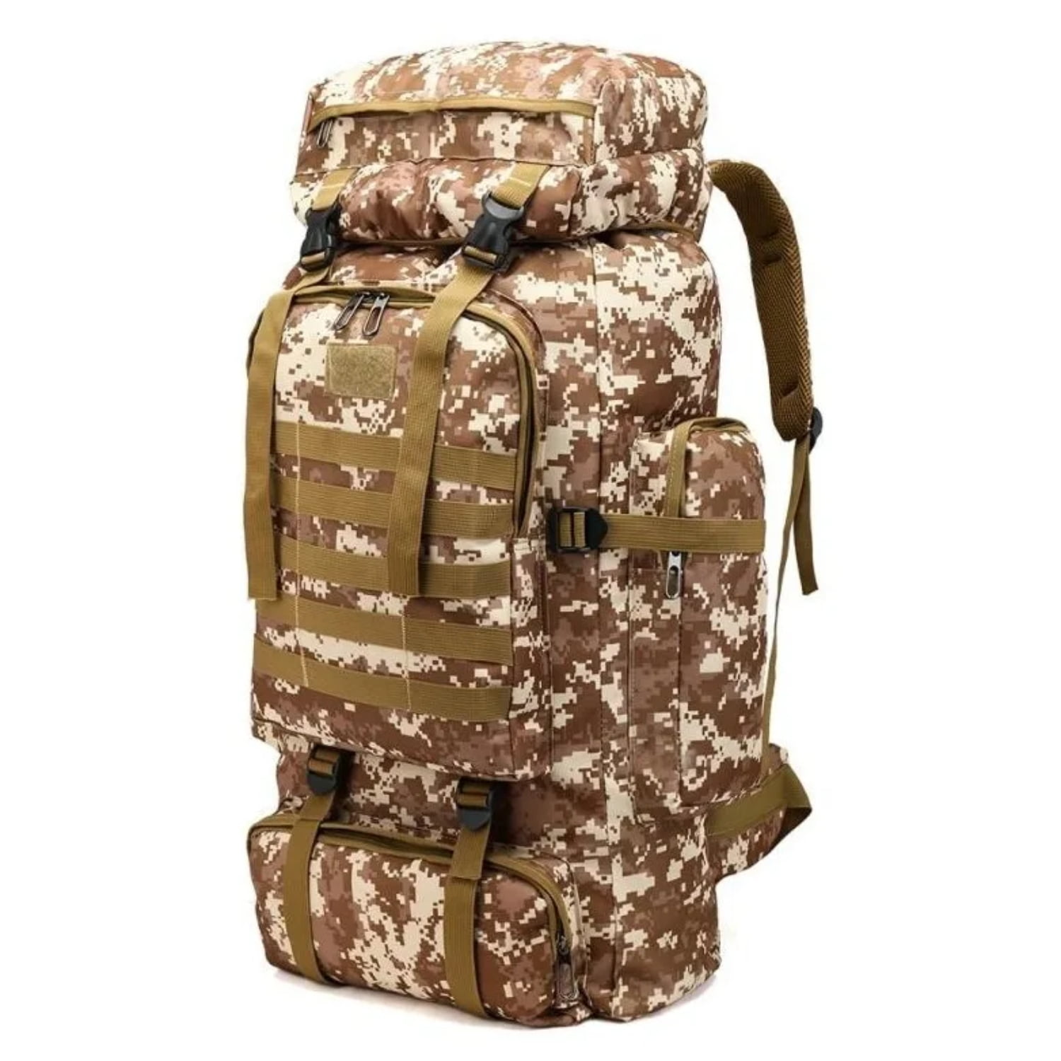 Importclick - Mochila Táctica Camping Trekking Senderismo 80 L Marron