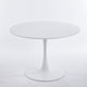 thumbnail image 3 of 42.1" White Color Top Tulip Table, Mid-century Dining Table for 4-6 People - Round MDF Table Top (the tabletop consists of two panels), Pedestal Dining Table, End Table & Leisure Coffee Table, 3 of 3