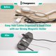 thumbnail image 2 of Organizador de Cables Magnético CHARGEWORX Paquete de 4 Clips con Base Pesada, 2 of 8