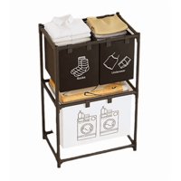 Genérico - Cesta Ropa Sucia 3 Compartimentos Baño