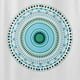 thumbnail image 2 of Cortina para Baño Estampada Mandala Turquesa con Forro 2 Piezas, 2 of 4