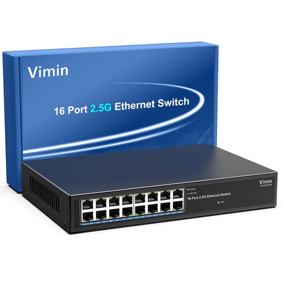 Conmutador Ethernet VIMIN 16 puertos 2,5 Gb (Plug & Play)