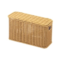 Bothyi - Cesta De Ratán Sintético, Decorativa, Para Escritorio, Dormitorio, Hogar, Tamaño Pequeño, Color Amarillo