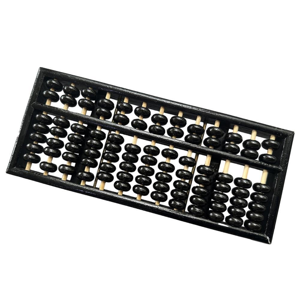 Magideal - De Madera De Estilo Vintage De Varillas De 3 Dígitos, Calculadora China De Juguetes Matemáticos Para Adultos, Niños Marco Negro