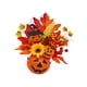 thumbnail image 1 of Calabaza Artificial De Halloween Para El Hogar, Acción De Gracias, Hojas De Arce, Flores De Bacca Con Sombrero De Bruja, 1 of 5