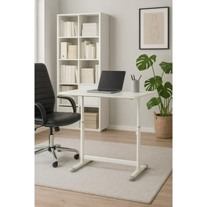 Cosas Casa - Escritorio Con Altura Ajustable Toledo Blanco Blanco