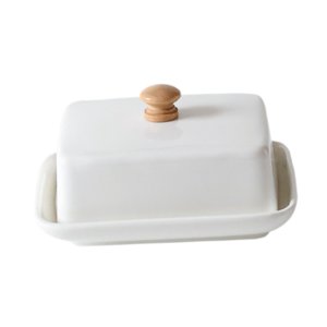 Bothyi - Mantequera De Cerámica Con Tapa Hermética Para Barra De Mostrador