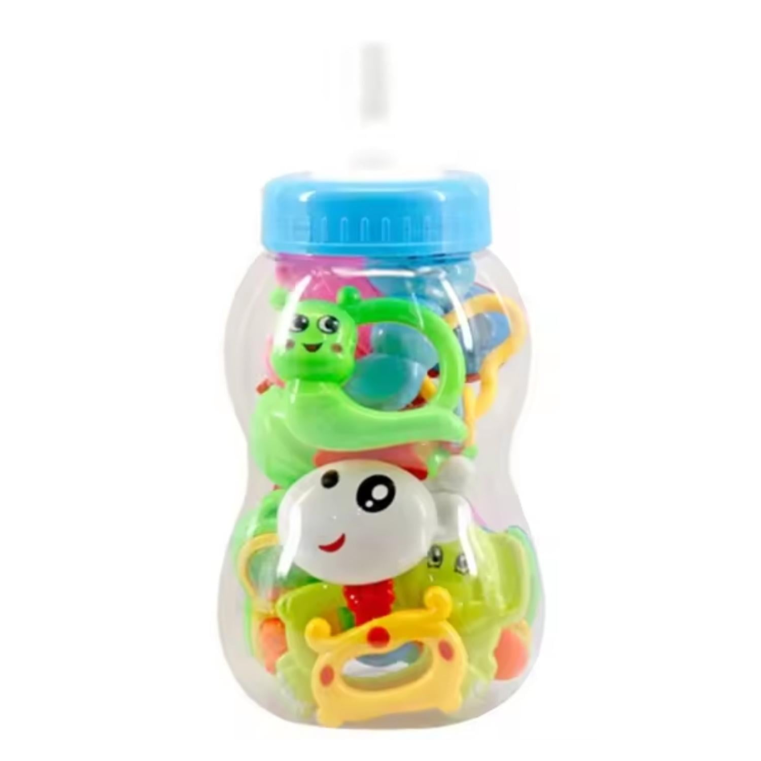 Kivara - Set Sonajeros Cascabel Mordedor Bebe Celeste 8 Piezas Celeste