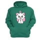 thumbnail image 1 of Polerón Canguro Gatos Aristócratas Verde Aguamarina Talla M Unisex, 1 of 3